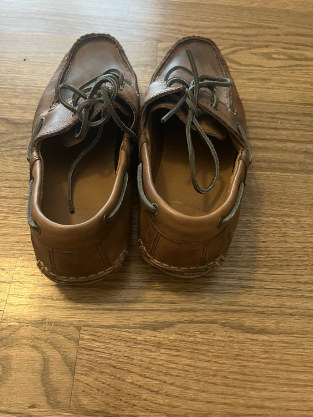 Frye Men's Tan Leather Boat Shoes